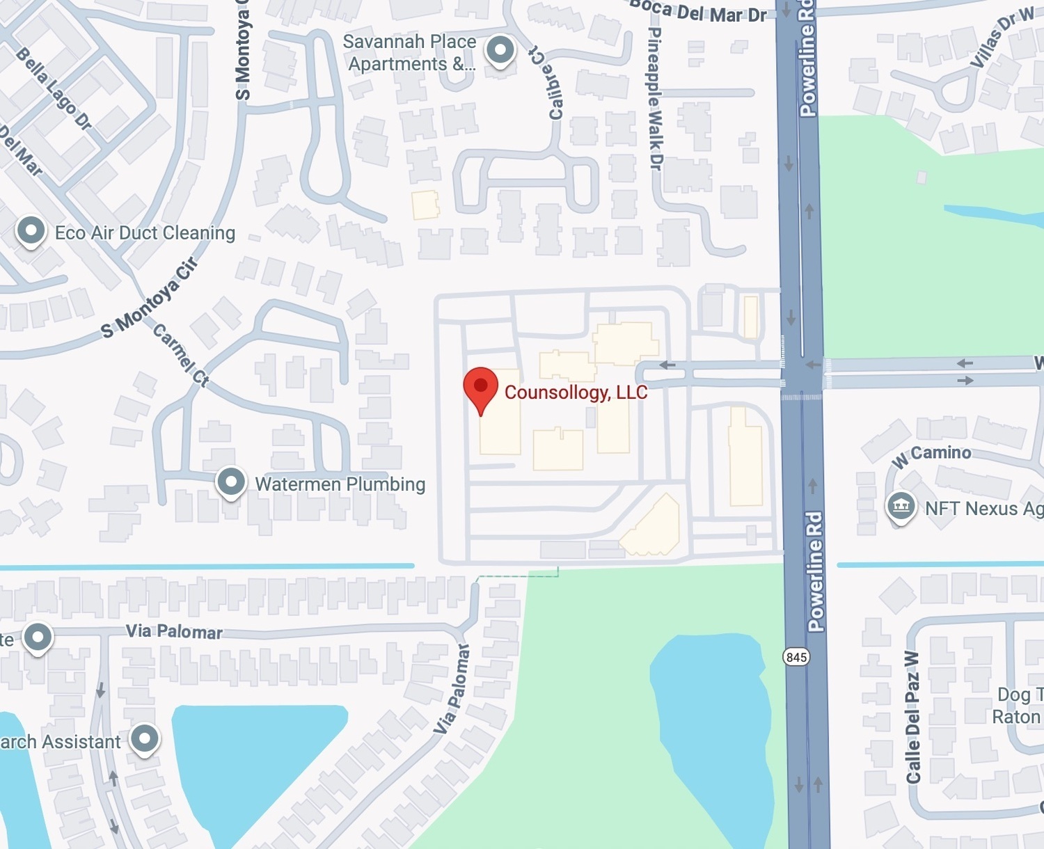 Map to Counsollogy™, LLC in Boca Raton, Florida